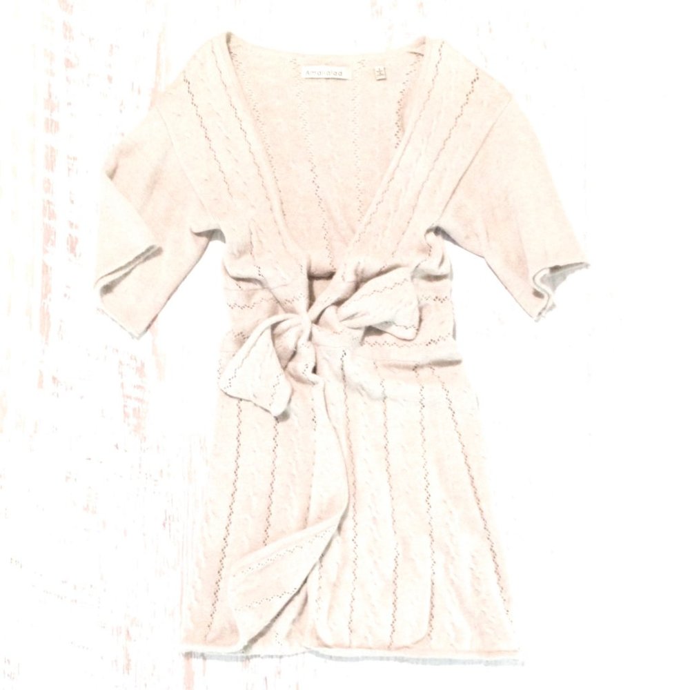 Pre-🖤 Anthro Amalialad Angora Blush Long Cardigan